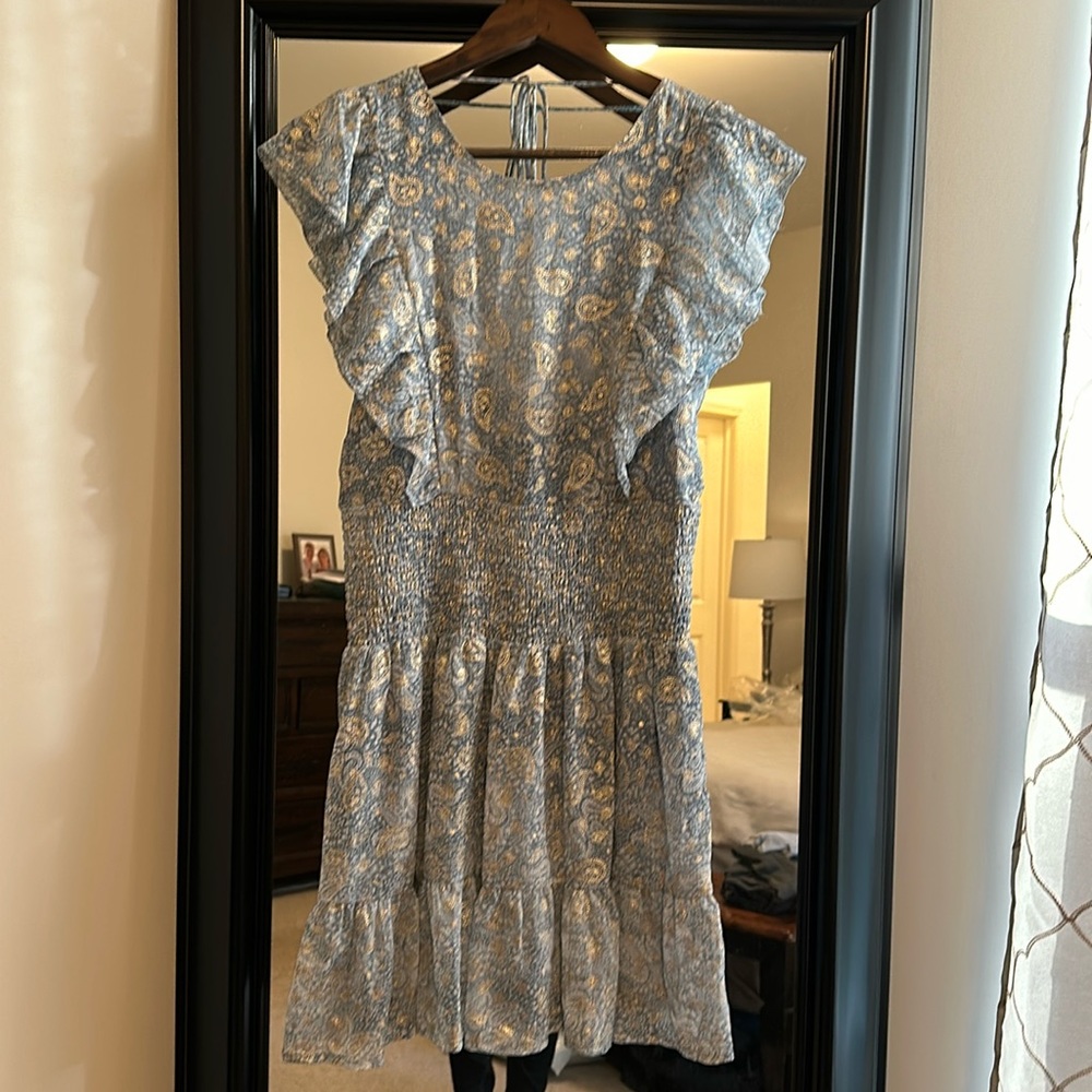 Michael Kors Light Blue with Gold Dress